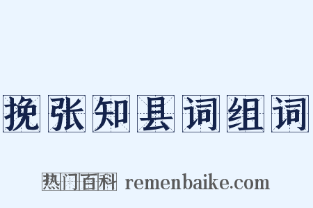 挽张知县词组词是什么意思的图片